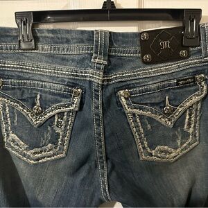 Miss Me Boot Cut Jeans in Faded Blue